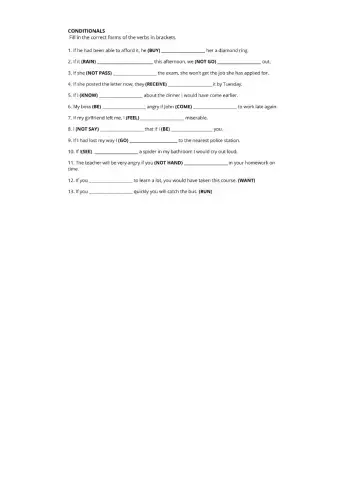 Conditionals (I,II,III)