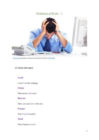 Problems at Work - 1 -