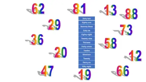 Numbers 20-100 Matching