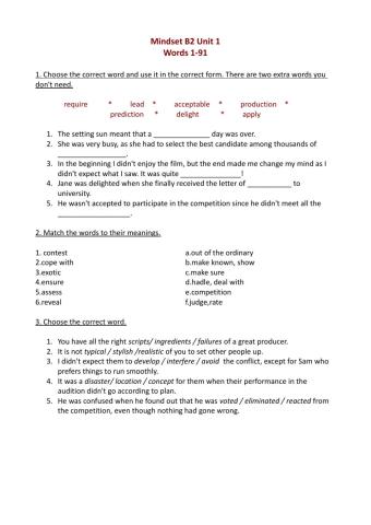 MIndset B2 - Vocabulary-Uni1