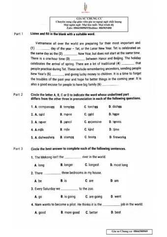 Lớp 6- Kiểm tra 45p-hk1
