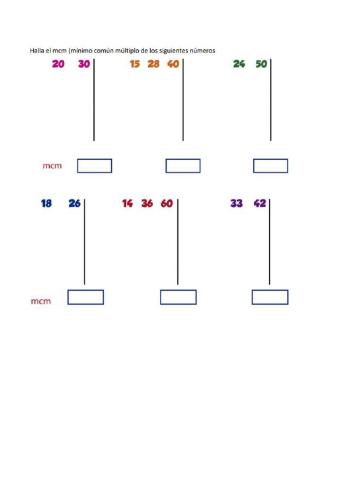 Mínimo común múltiplo