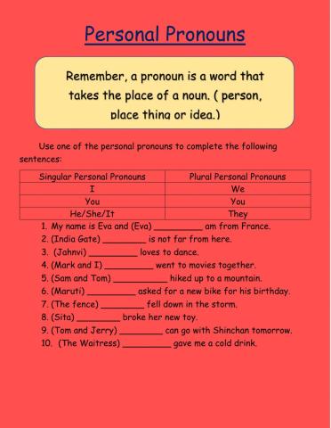 Personal Pronouns