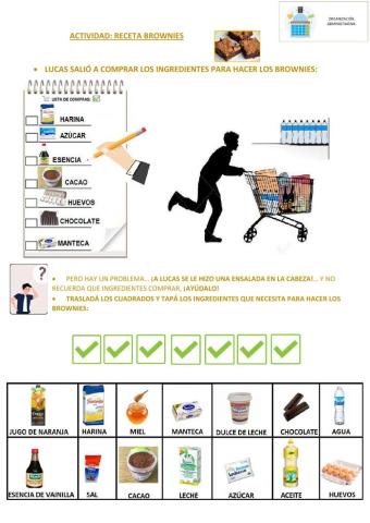 A trabajar con la receta de los brownies
