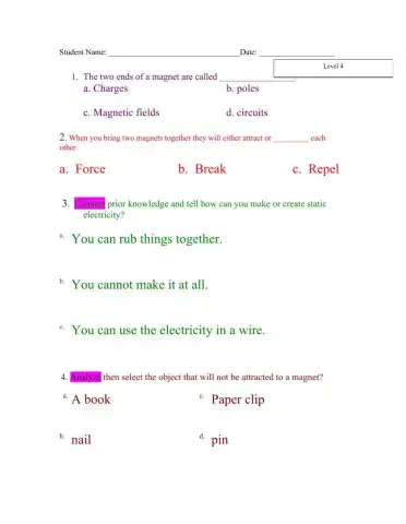 Electricity and Magnetism