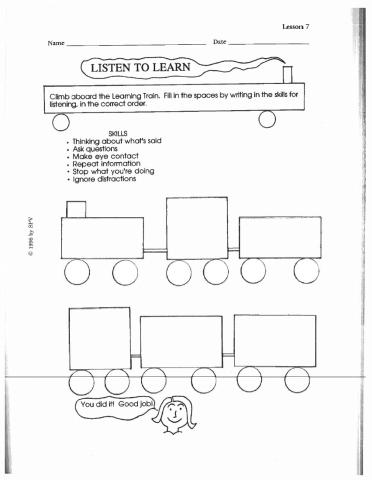 Social Skills listening