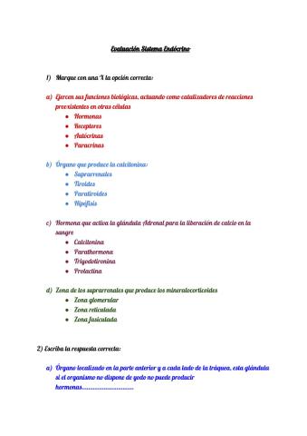Evaluación del sistema endocrino