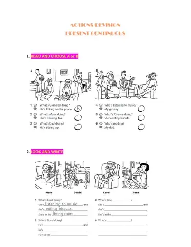 Present continuous revision
