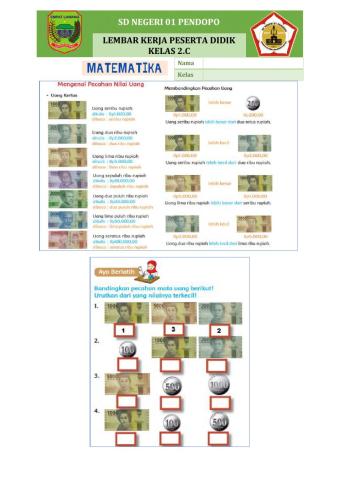 Tema 3 subtema 1 pembelajaran 3 (matematika)