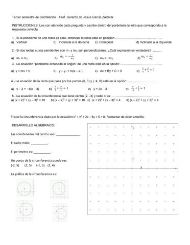 Circunferencia y recta