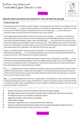 Gold Pre-first units 5 and 6