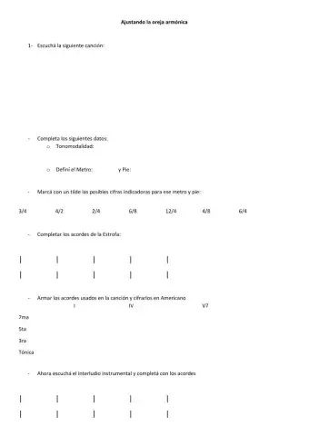 Ajustando la oreja armónica
