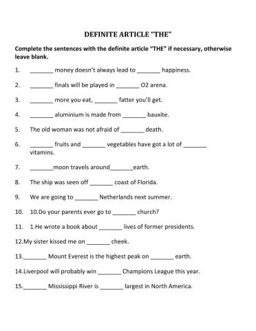 Definite article -the-