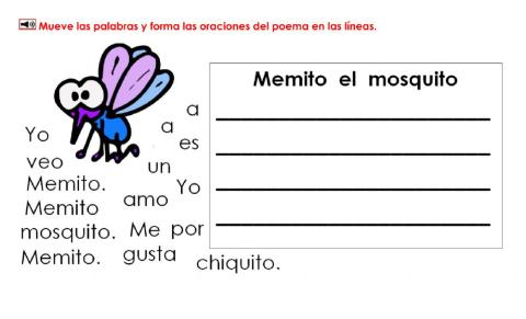 Memito el mosquito: rompecabezas