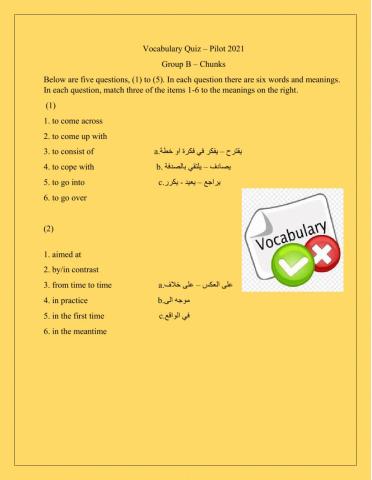 Pilot 2021- Group B - Chunks
