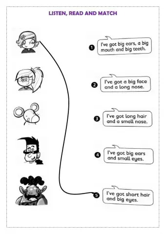 Listen, read and Match