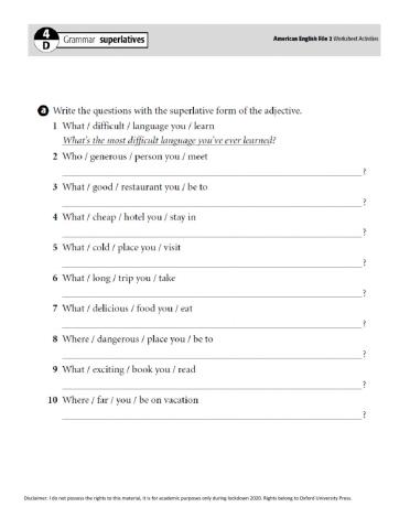 Superlative and present perfect