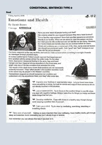 Conditional sentences type 0