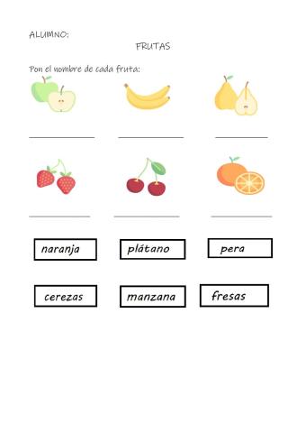 Frutas vocabulario