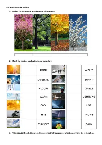 The seasons and the weather