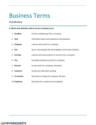 Business Terms