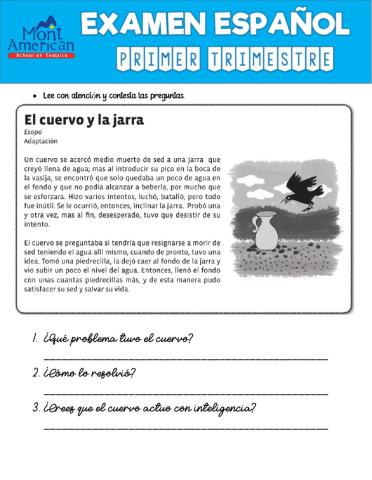 Examen Español 3°