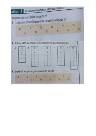 Kelipatan dan Faktor Bilangan