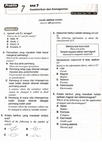 Sc f2-chapter 7: electricity and magnetism