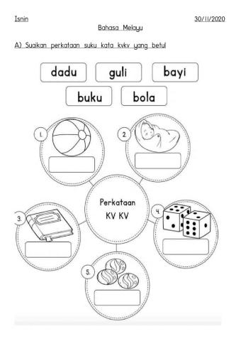 Suku kata kvkv & kvkvk