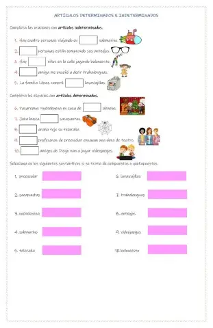 Artículos determinados e indeterminados