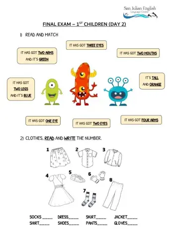 Final exam – 1 st children (day 2)