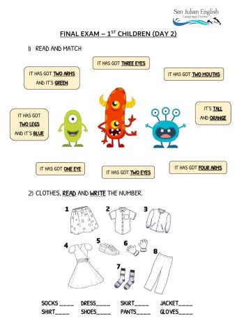 Final exam – 1 st children (day 2)