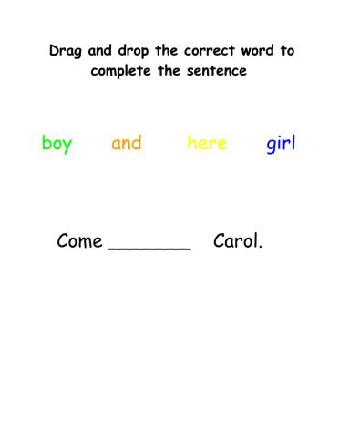 Sight Word 'here'