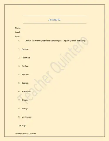 2T-8th-Educational system in Panama-Vocabulary