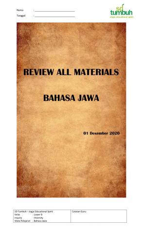 Review All Materials Bahasa Jawa 2