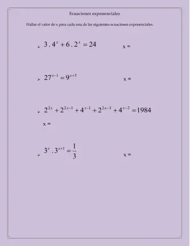 Ecuaciones exponenciales