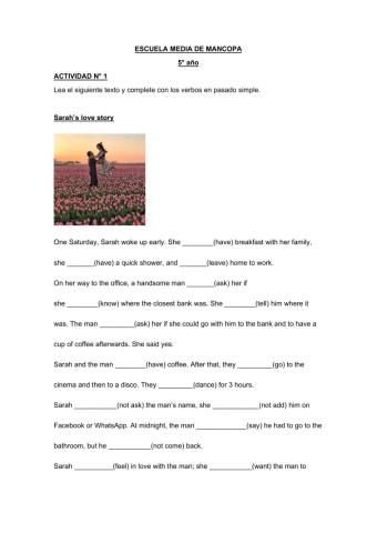 Past tense reading comprehension