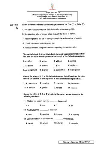 Lớp 10 - Kiểm tra 45 phút