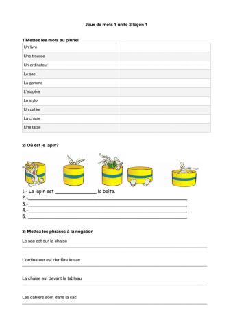 Astérisque 1 unité 1 leçon 1 grammaire