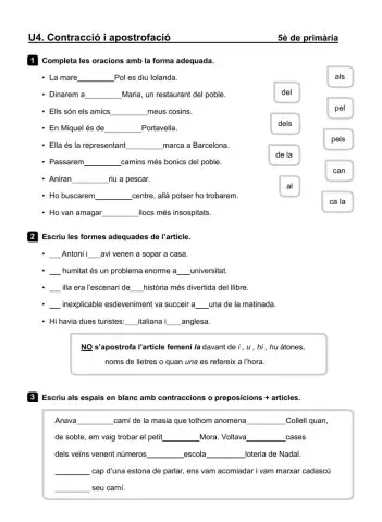 U4 - Contraccio i accentuació