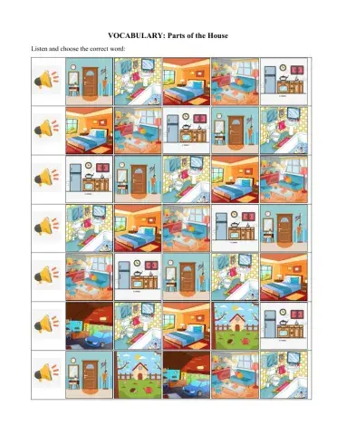 Parts of the House Vocabulary