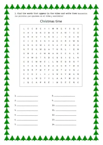 Christmas word search