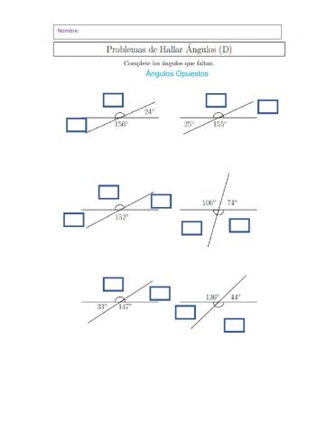 Angulos opuestos por el vértice