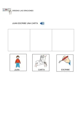 Ordenamos las oraciones