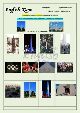 LANDMARKS  in the WORLD MAP: the ARGENTINE OBELISK