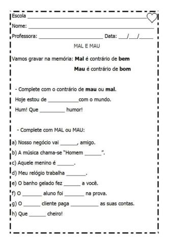 Maul com l ou mau com u