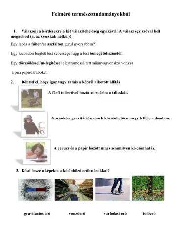 Természettudományok-erőhatások