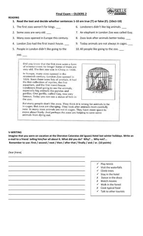 Olders 2 reading writing