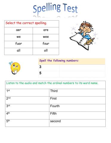 Spelling Test -3