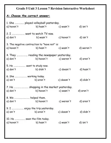 Grade 5 Negative Contraction